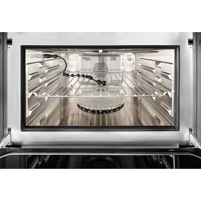 Ilve 645stchsw Professional Plus kombinierter Backofen, Mikrowelle, Dampf, schwarzes Glas