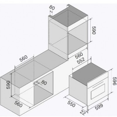 Ilve ov60slt3 Professional Plus Einbau-Multifunktionsbackofen aus Edelstahl