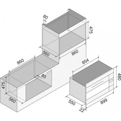 Ilve ov948sle3 Professional Plus Einbau-Multifunktionsbackofen 90 cm Edelstahl