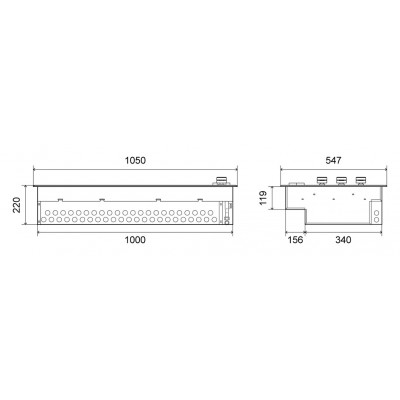 Ilve hbbq100 Professional Plus Barbacoa de empotrar 100 cm