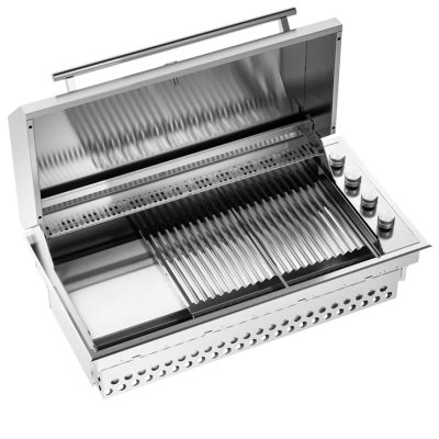 Barbecue encastrable professionnel Ilve hbbq100 Plus avec couvercle 100 cm