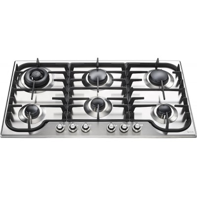 Placa de cocina de acero inoxidable Ilve hcb906cn Nostalgie de 86 cm