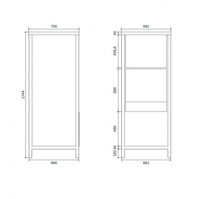 Ilve cstarbk colonna stellata forno + abbattitore + sottovuoto 70 cm