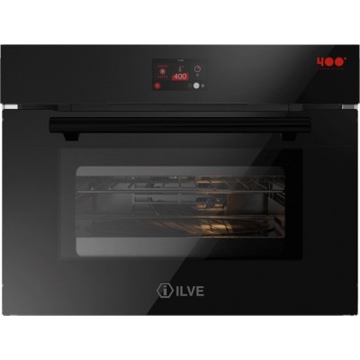 Ilve 645sztct4 Professional Plus Einbau-Multifunktionsbackofen H 45 cm schwarzes Glas