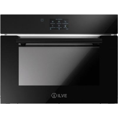 Ilve bc645stc Professional Plus Einbau-Schockkühler, 45 cm hoch, schwarzes Glas