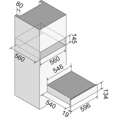 Ilve 615swde Professional Plus Wärmeschublade aus schwarzem Glas