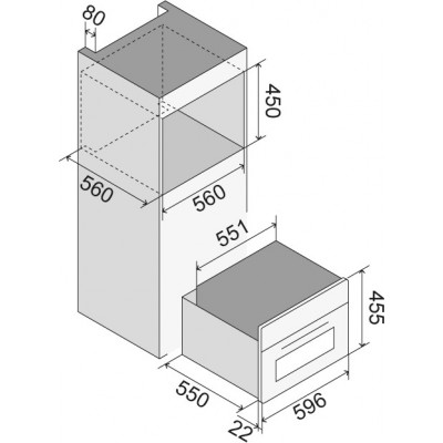Ilve bc645sltc Professional Plus Schnellkühler h 45 cm Edelstahl