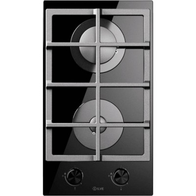 Plaque de cuisson à gaz Domino Ilve hcg30k Professional Plus 30 cm verre noir