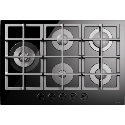 Ilve hcg75sck Professional Plus gas hob 75 cm black glass