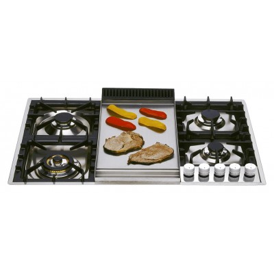 Ilve xlpt90fd Professional Plus gas hob + 90 cm stainless steel plate