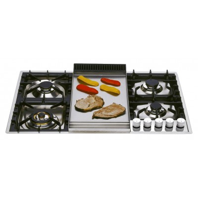 Ilve xlpt90fd Professional Plus  plaque de cuisson au gaz + Plaque inox 90 cm