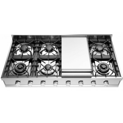 Ilve hcp120fd Professional Plus 120 cm stainless steel countertop gas hob