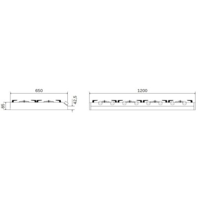 Ilve hcp1265fd Professional Plus 120cm stalowa płyta gazowa blatowa