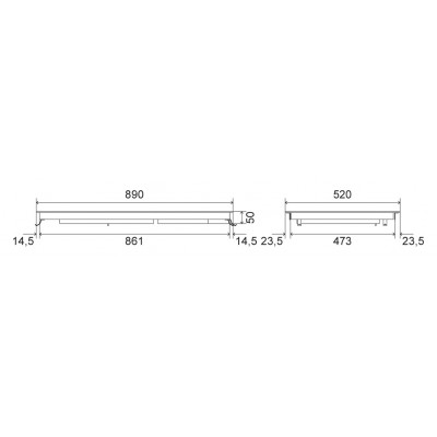 Ilve khvi90tc Professional Plus 90cm Induktionskochfeld