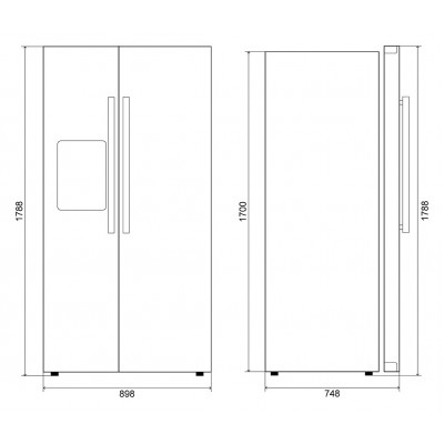 Ilve rt9020sbs  Refrigerator + 70 cm stainless steel freestanding freezer