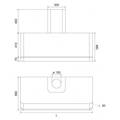 Ilve apm90 Panoramagic Campana de pared 90 cm acero inoxidable