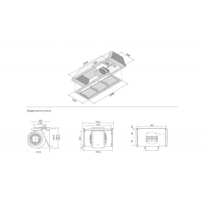 Ilve iag120 built-in hood 120 cm stainless steel + motor