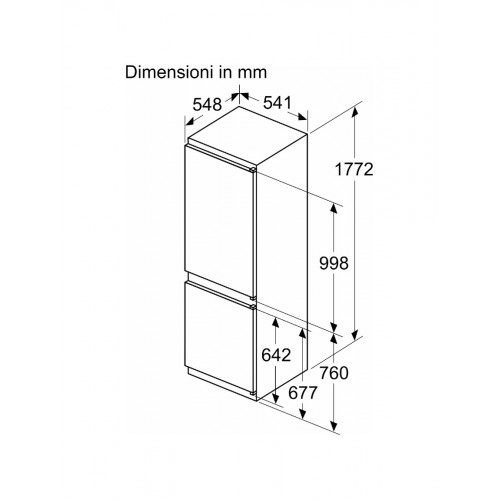 built in fridge dimensions