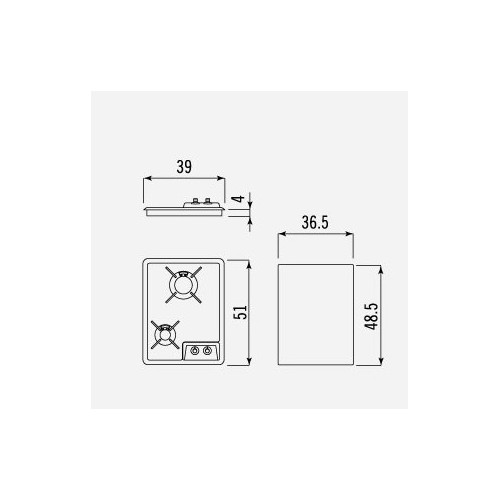 Foster 7680 006 - 7680006 - Piano Cottura a gas Milanello Gun