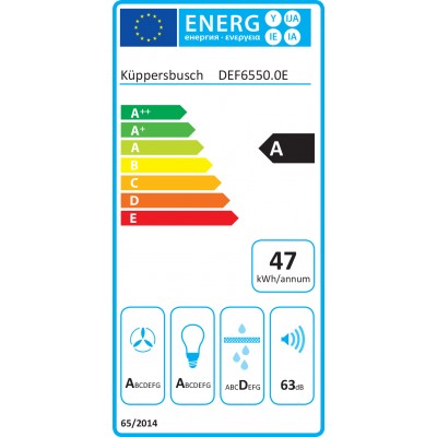 Küppersbusch def 6550.0 et k-series 3 hotte sous meuble encastrable 60 cm