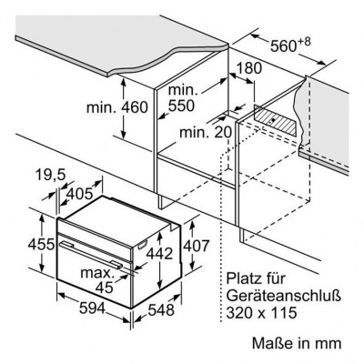 Siemens cd634gas0 iQ700 Einbau-Dampfbackofen H 45 cm schwarz