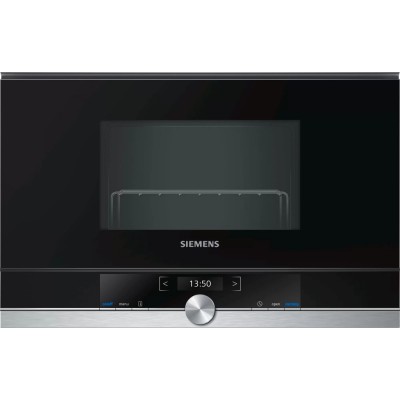 Siemens be634lgs1 iQ700 four à micro-ondes encastrable avec grill h 38 cm noir