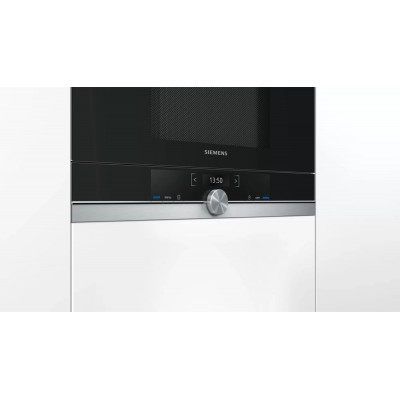 Siemens be634lgs1 iQ700 four à micro-ondes encastrable avec grill h 38 cm noir