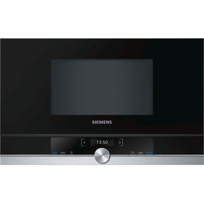 Kuchenka mikrofalowa do zabudowy Siemens bf634lgs1 iQ700 h 38 cm czarna