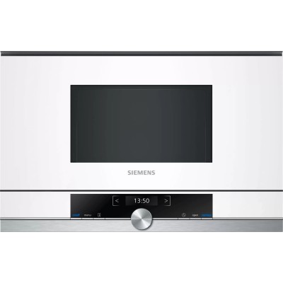 Siemens bf634lgw1 iQ700 four à micro-ondes encastrable h 38 cm blanc