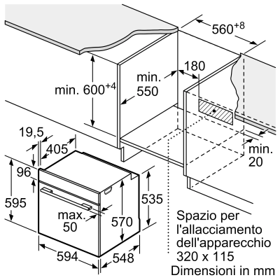 Siemens HR578GBS6 Forno da Incasso Multifunzione Elettrico Vapore iq500  Pirolitico - 71 litri - Home Connect - autoCook - 8 funzioni di cottura -  multiLevel 3D - Display LCD - softClose 