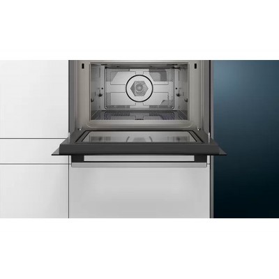 SIEMENS CP565AGS0 HORNO MICROONDAS COMPACTO MULTIFUNCION CRISTAL NEGRO INOX  ABATIBLE cookControl