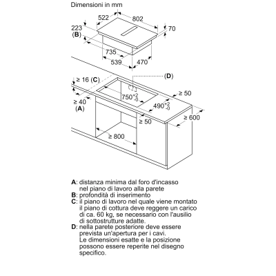 Siemens ed811fq15e iq500 Induktionskochfeld mit integrierter Dunstabzugshaube 80 cm