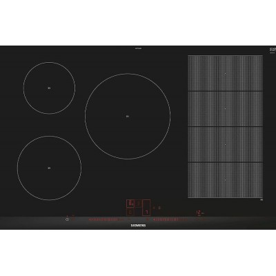 Siemens ex875lvb1e iq700 table de cuisson à induction 80 cm vitrocéramique noire