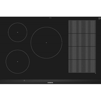 Siemens ex875lvb1e iq700 table de cuisson à induction 80 cm vitrocéramique noire