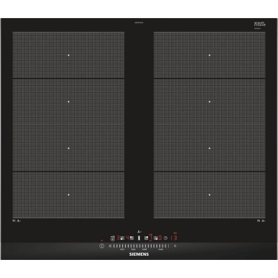 Siemens ex675fxc1e iq700 table de cuisson à induction 60 cm vitrocéramique noire