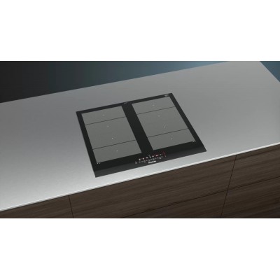 Siemens ex675fxc1e iq700 table de cuisson à induction 60 cm vitrocéramique noire