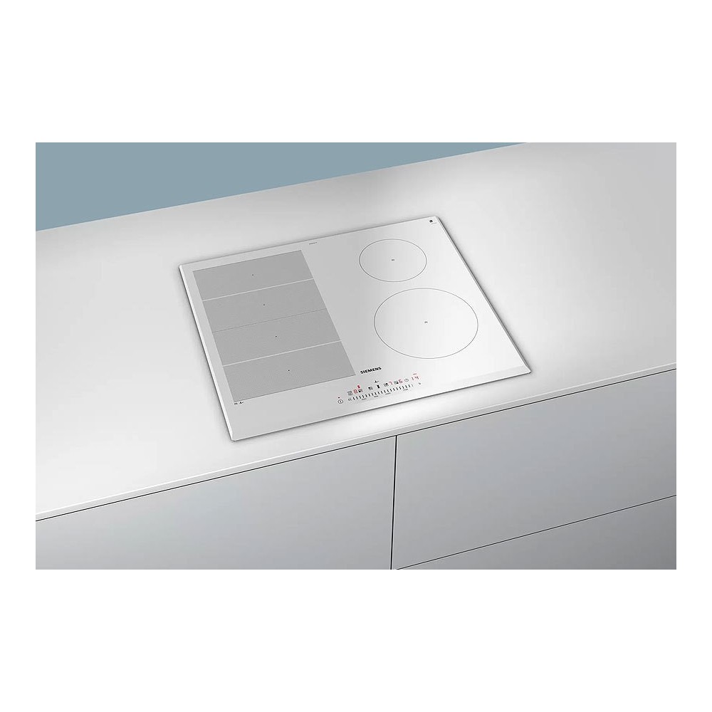 Siemens ex652fec1e iq700 placa de inducción 60 cm vitrocerámica blanca