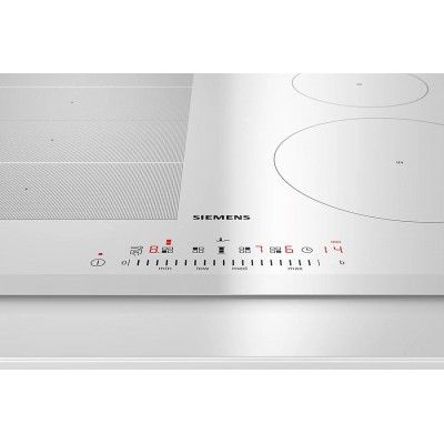 Siemens ex652fec1e iq700 table de cuisson à induction 60 cm vitrocéramique blanche