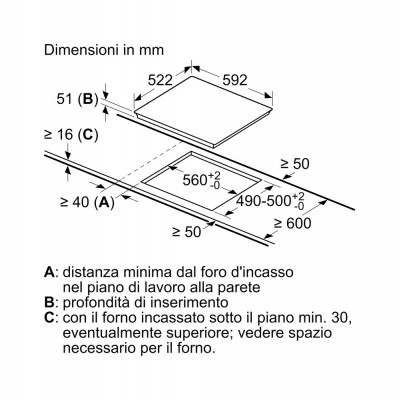 Siemens eu631bef1e iq100 piano induzione 60 cm vetroceramica nero