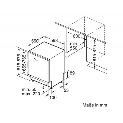 Siemens se73hx60ce lave-vaisselle encastrable entièrement intégré 60 cm