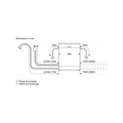 Siemens sn53hs30ae lavastoviglie da incasso scomparsa parziale 60 cm