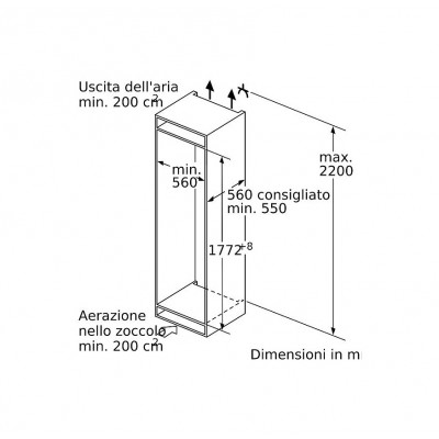 Siemens ki86sadd0 Einbau-Kühlschrank mit Gefrierfach, H 177 cm
