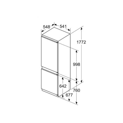 Siemens ki86vnsf0 Einbau-Kühlschrank mit Gefrierfach H 177 cm