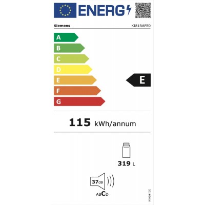 Réfrigérateur encastrable 1 porte Siemens ki81rafe0 h 177 cm