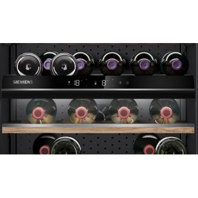 Siemens ku21wahg0 Iq500 built-in undermount black wine cellar