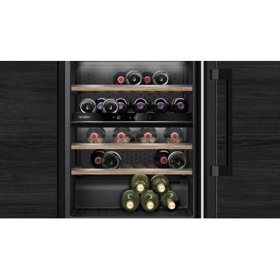 Siemens ku21wahg0 Iq500 built-in undermount black wine cellar