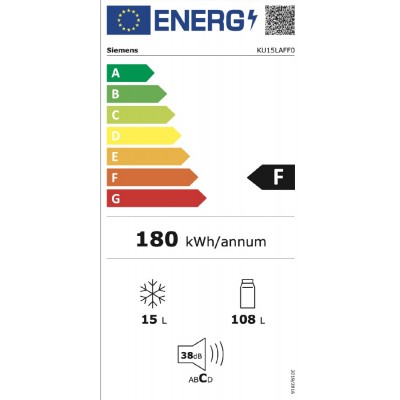 Lodówka podblatowa Siemens ku15laff0 z zamrażarką h 82 cm