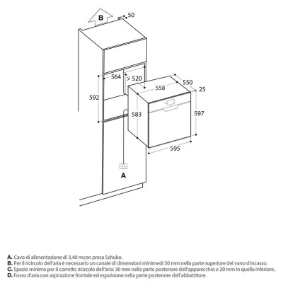 Coldline w60-a life Built-in blast freezer 60 cm stainless steel