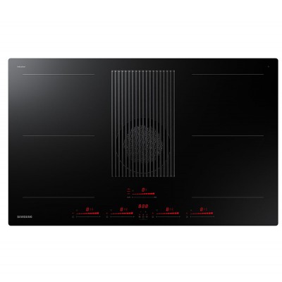 Samsung nz84t9747uk induction hob with extractor hood 80 cm black glass ceramic