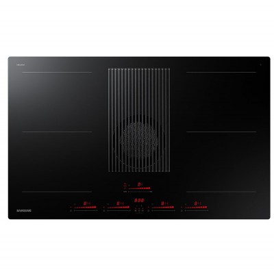 Samsung nz84t9747uk Induktionskochfeld mit Dunstabzugshaube 80 cm, schwarze Glaskeramik